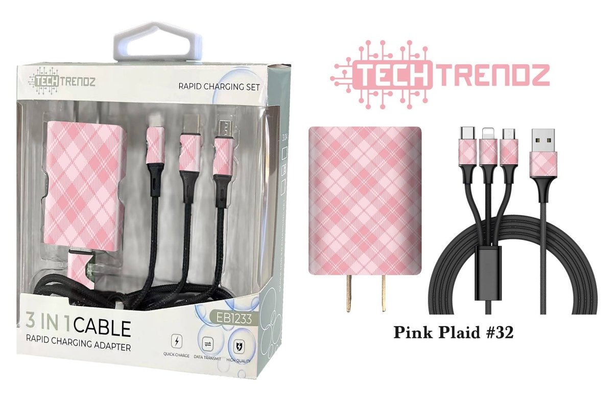 Tech Trendz - Quick Charging All In One Set - Purses & Pearls