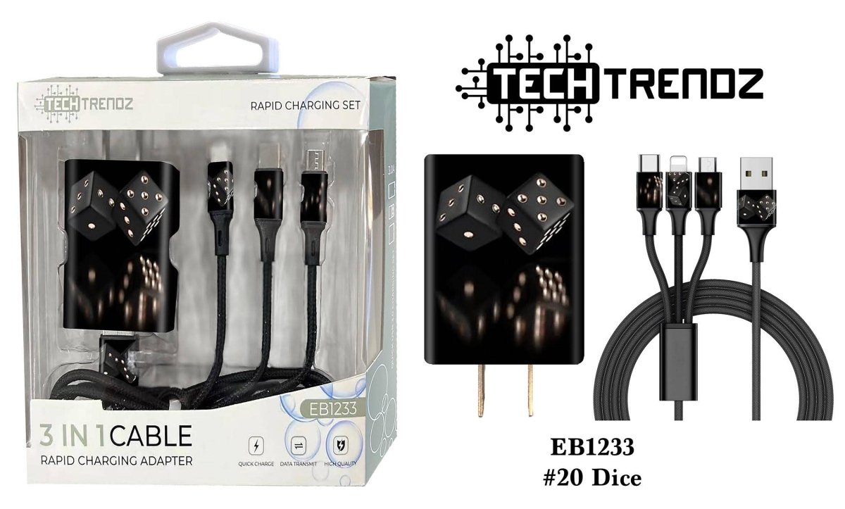 Tech Trendz - Quick Charging All In One Set - Purses & Pearls