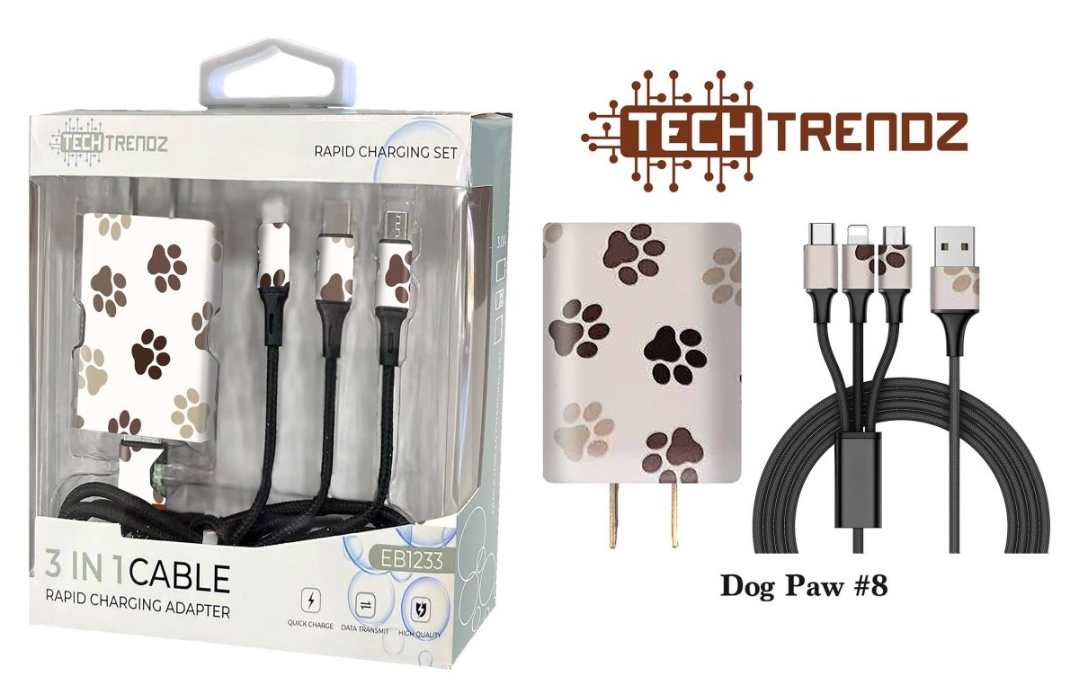 Tech Trendz - Quick Charging All In One Set - Purses & Pearls