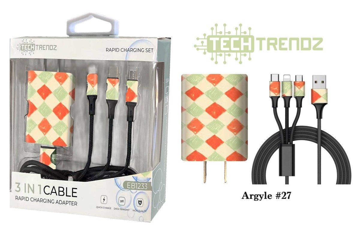 Tech Trendz - Quick Charging All In One Set - Purses & Pearls