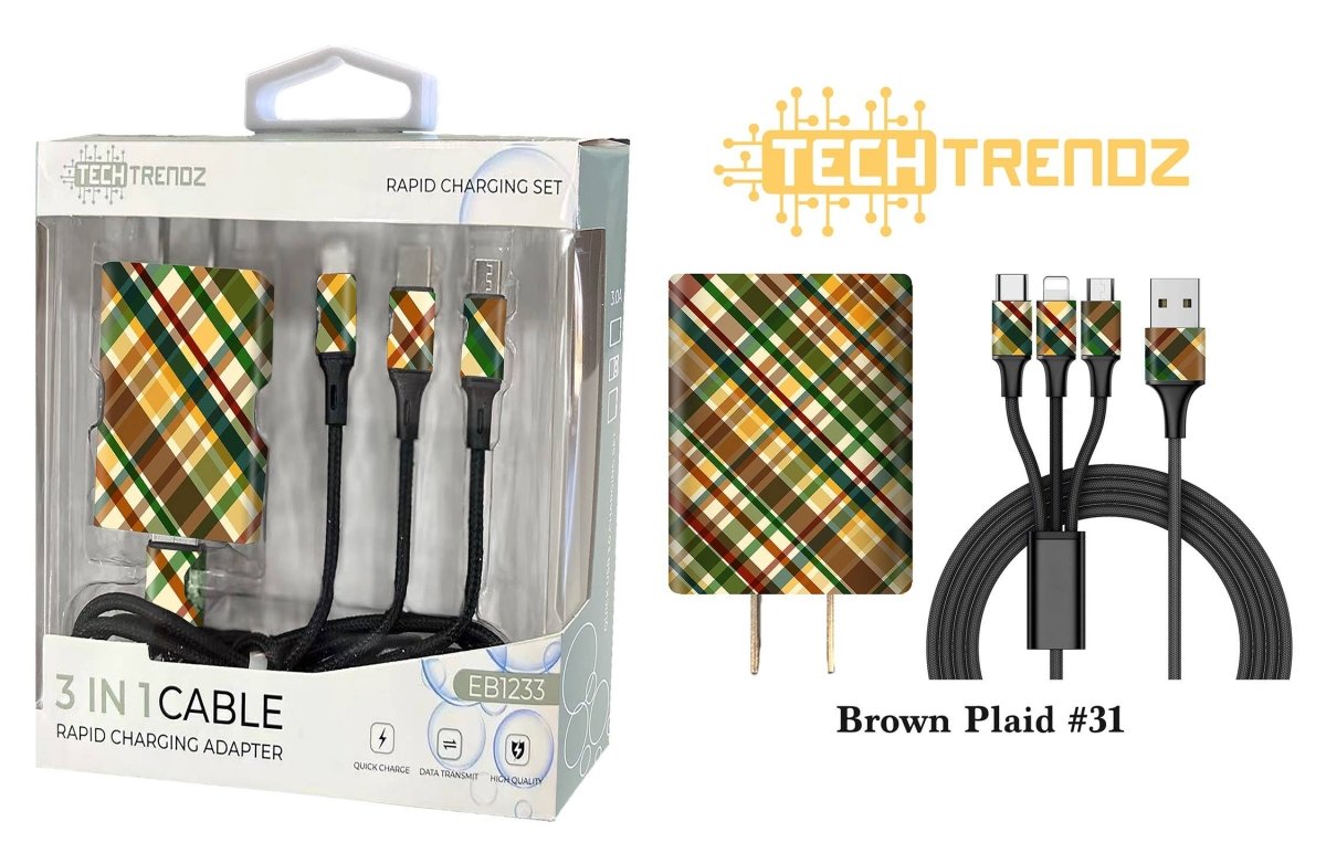 Tech Trendz - Quick Charging All In One Set - Purses & Pearls