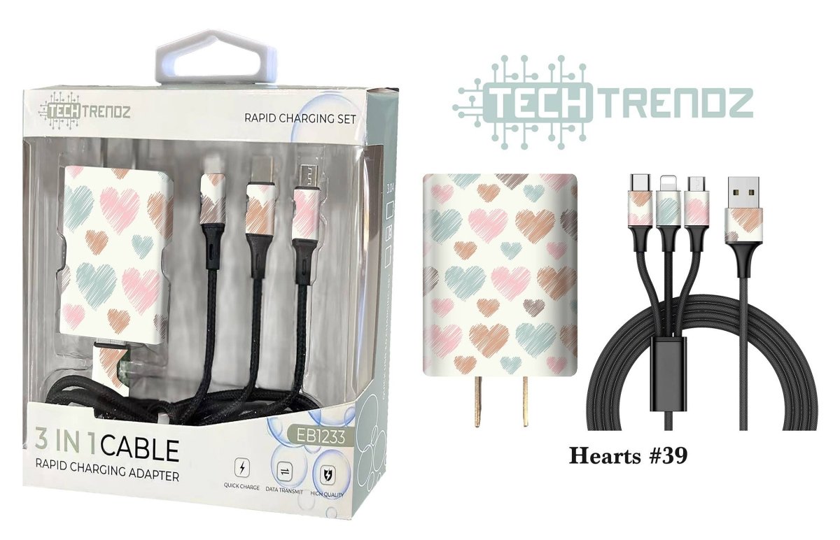 Tech Trendz - Quick Charging All In One Set - Purses & Pearls