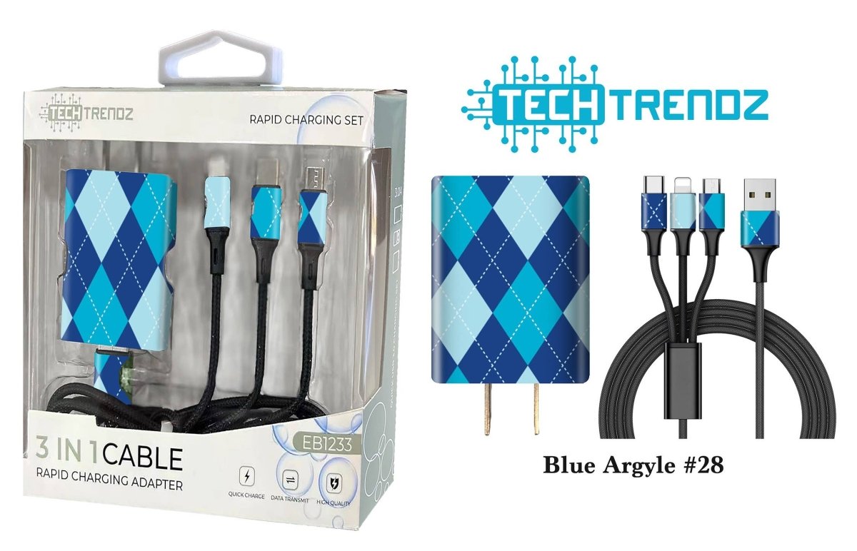 Tech Trendz - Quick Charging All In One Set - Purses & Pearls
