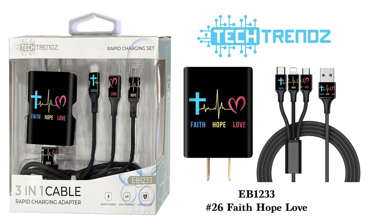 Tech Trendz - Quick Charging All In One Set - Purses & Pearls