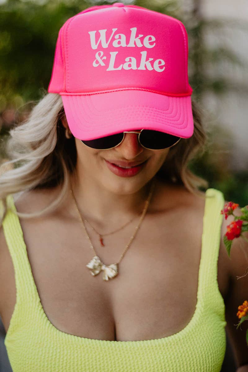 Wake & Lake Foam Trucker Cap - Purses & Pearls