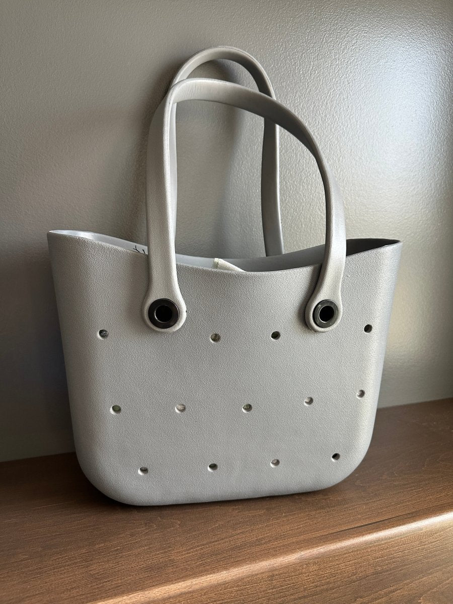 Waterproof Beach Bag in Grey - Purses & Pearls