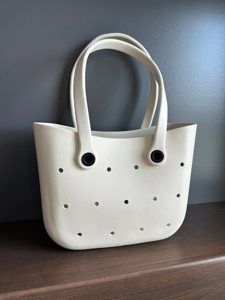 Waterproof Beach Bag in Light Beige - Purses & Pearls