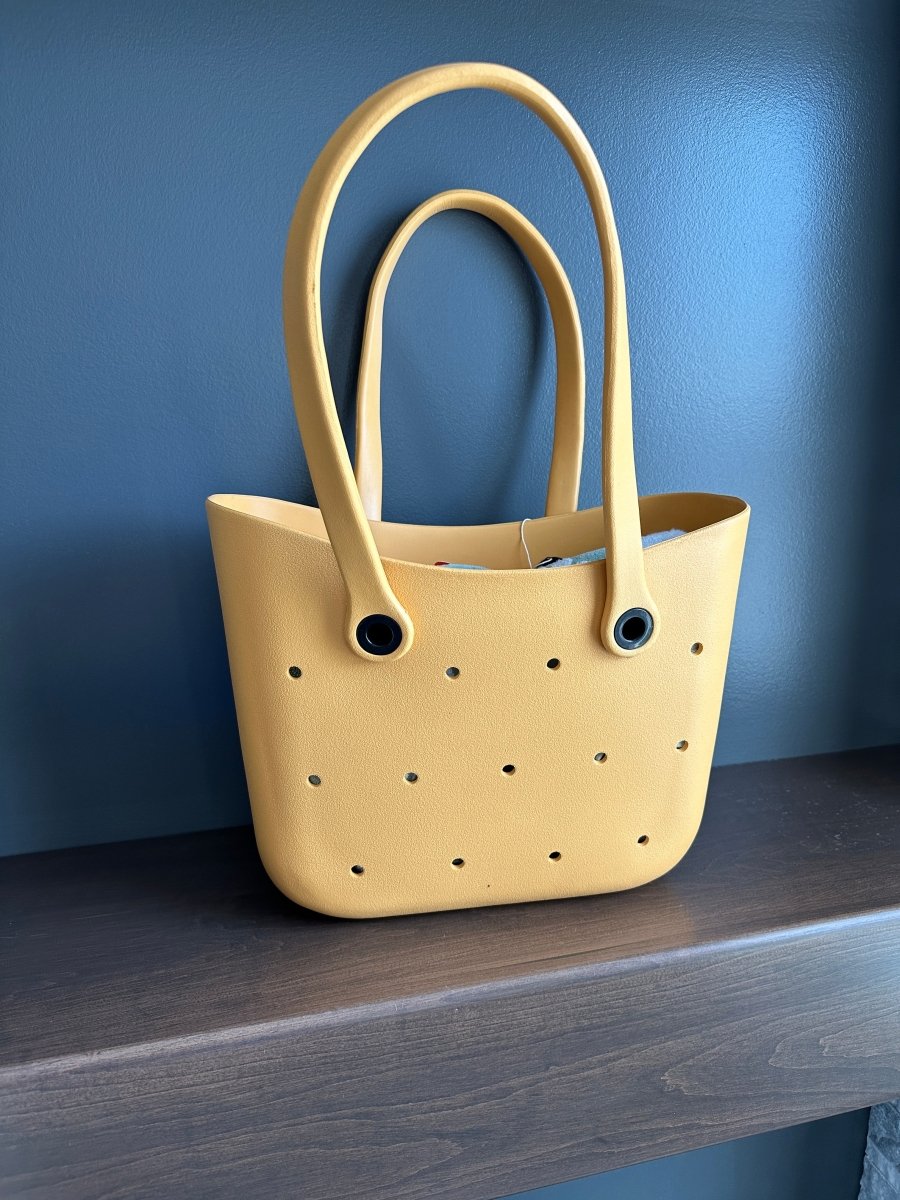 Waterproof Beach Bag in Yellow - Purses & Pearls