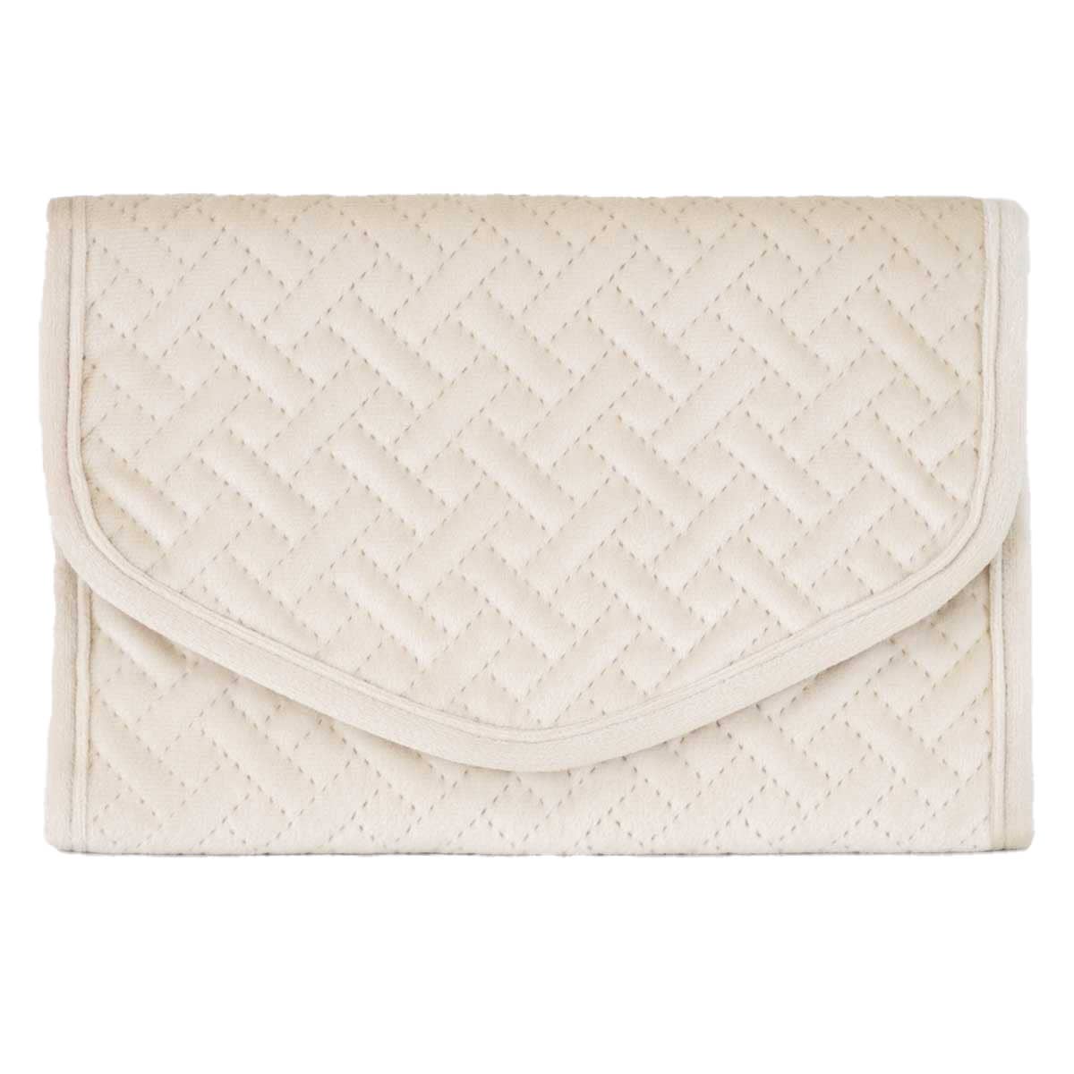 Quilted Jewelry Clutch in Cream - Purses & Pearls
