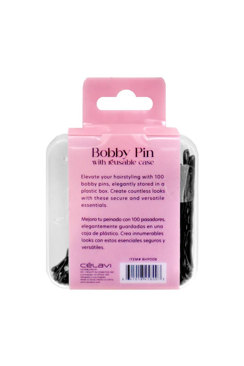 Celavi 100 Bobby Pins in Reusable Case