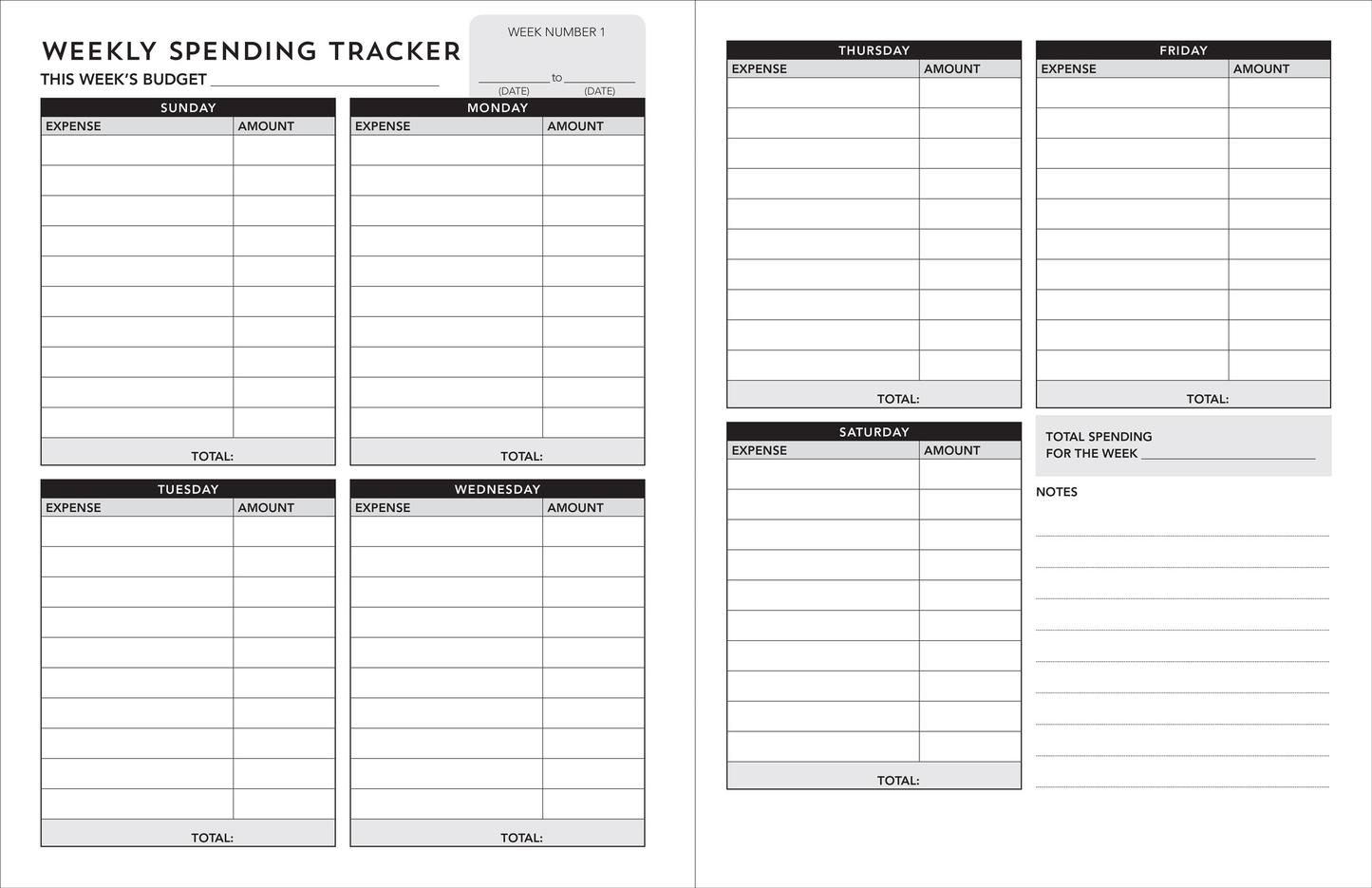 Weekly Budget Planner