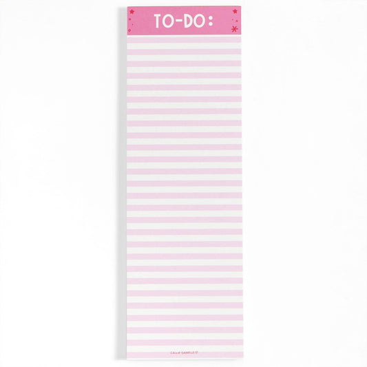 Callie Danielle - Pink Striped 4x12 To Do Notepad