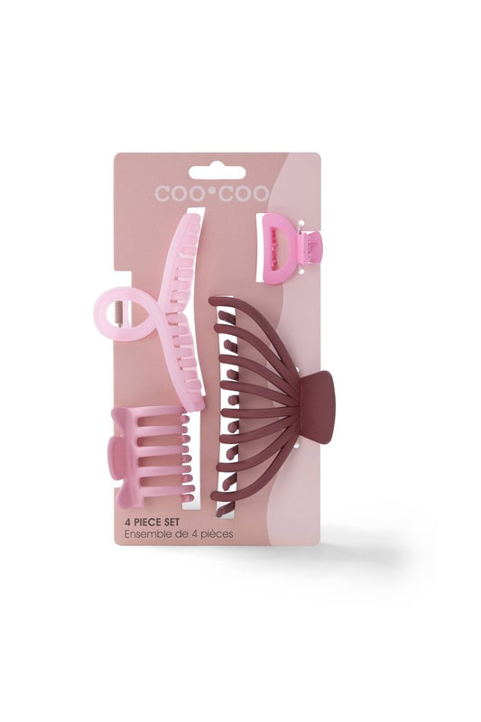 4 Claw Assorted Size Pack - Jazzberry Jam - Purses & Pearls