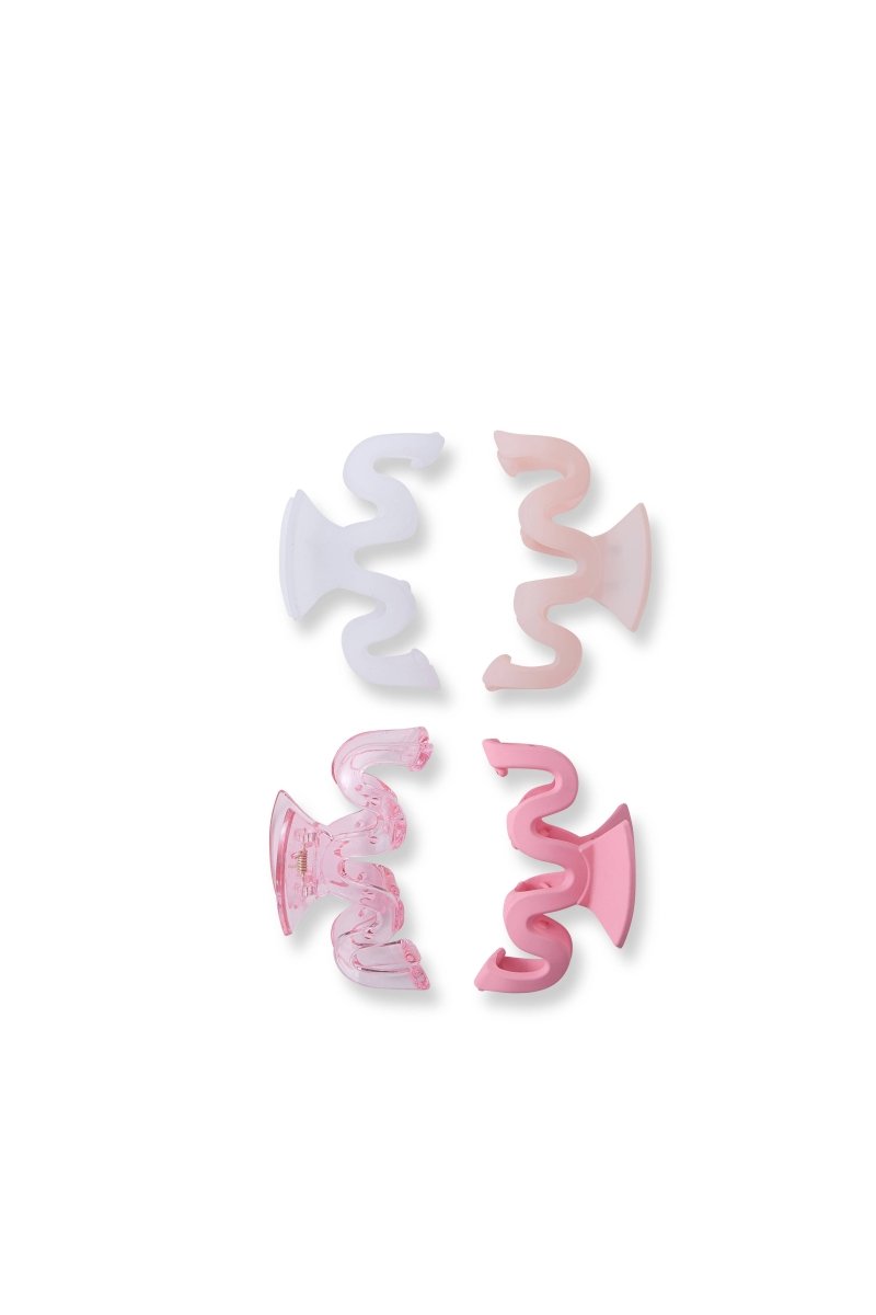 4 PC Butterfly Squiggle Claw - Bubblegum - Purses & Pearls