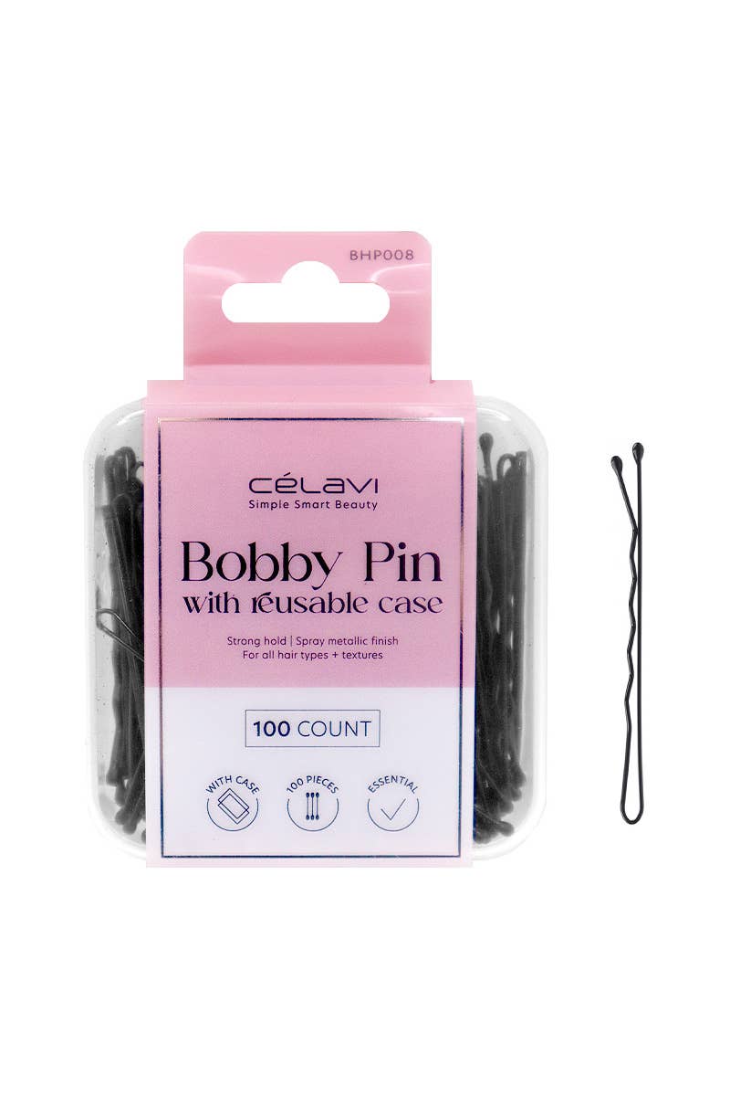 Celavi 100 Bobby Pins in Reusable Case