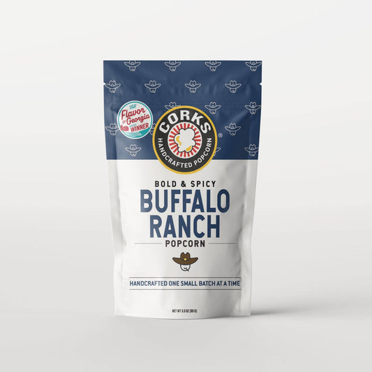 Corks Popcorn - Bold and Spicy Buffalo Ranch Popcorn - 3.0oz