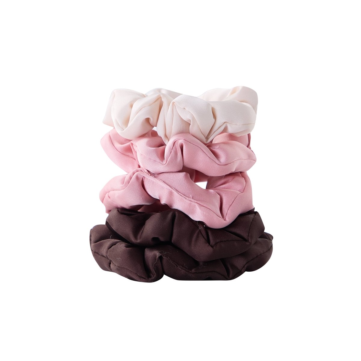 5 PC Satin Pillow Scrunchie - Pink Terracotta - Purses & Pearls