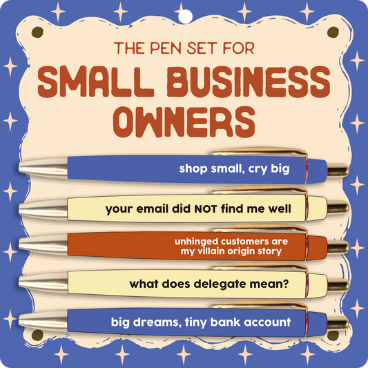 FUN CLUB - Small Business Owner Pen Set (funny gift, entrepreneur)
