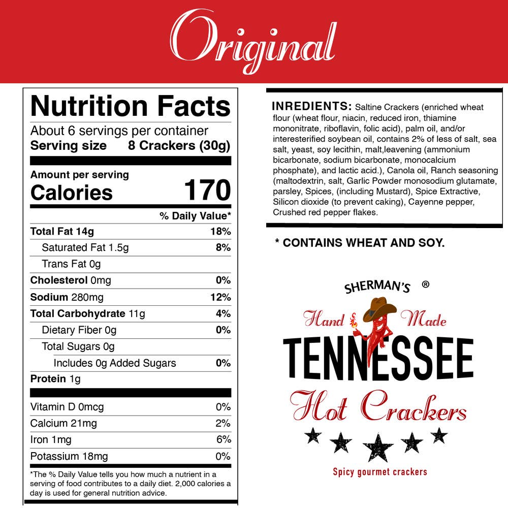 Tennessee Hot Crackers, Original Flavor