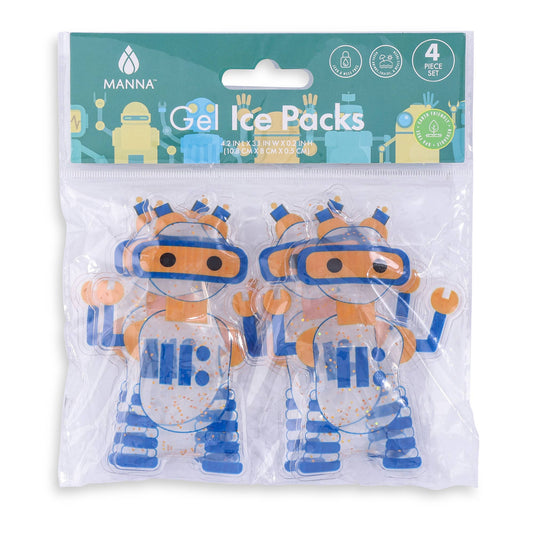 Core Home - Set of 4 Gel Ice Packs - Robot