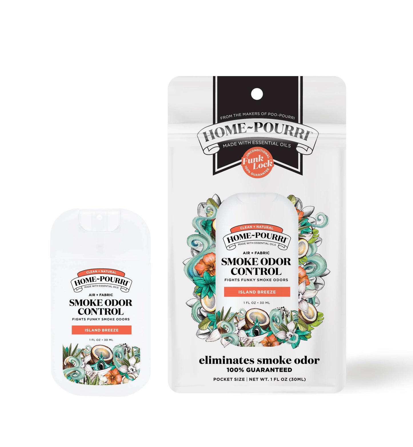 Pourri Smoke Odor Control 1oz in Pouch ~ Island Breeze