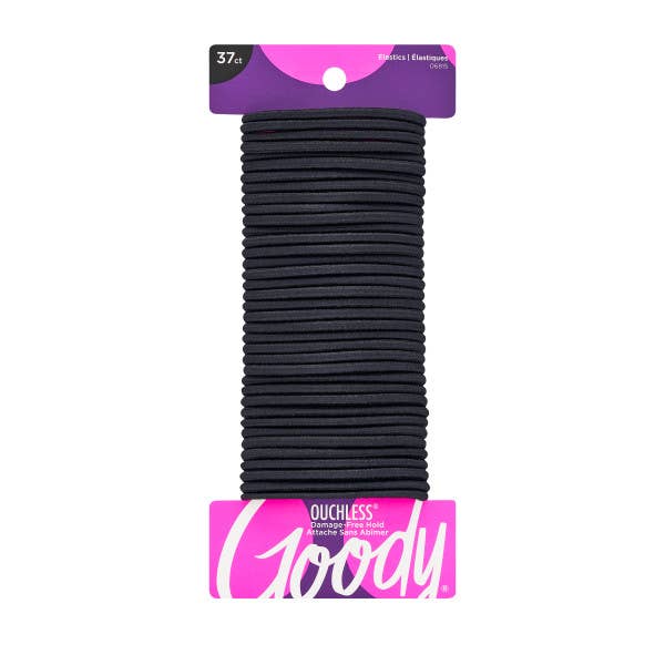Goody - ELASTICS OUCHLESS BLACK-37 CT