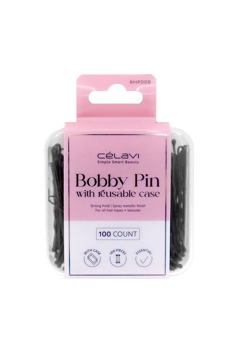 Celavi 100 Bobby Pins in Reusable Case