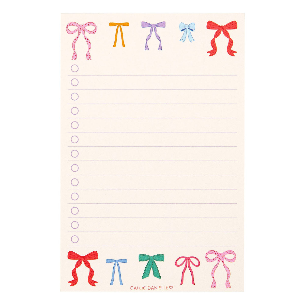 Coquette Bows To Do List Notepad