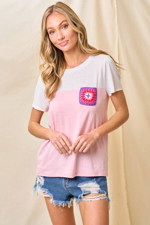 Abigails Color Block Top - Purses & Pearls