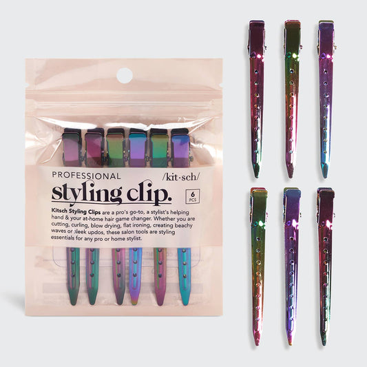 KITSCH - Styling Hair Clips 6pc - Iridescent