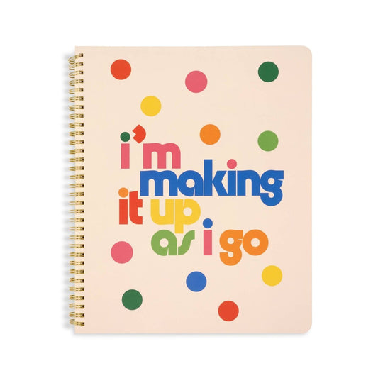 Ban.do - Large Notebook, Making it Up As I Go - Purses & Pearls