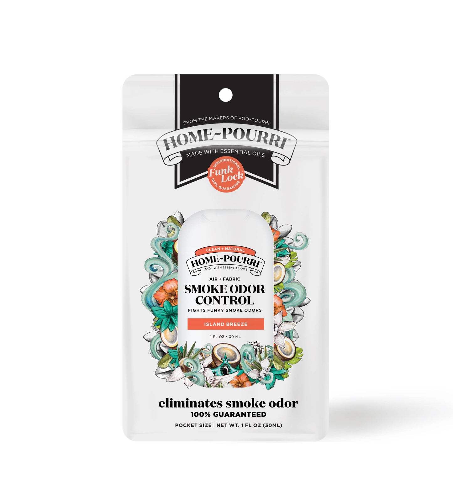 Pourri Smoke Odor Control 1oz in Pouch ~ Island Breeze