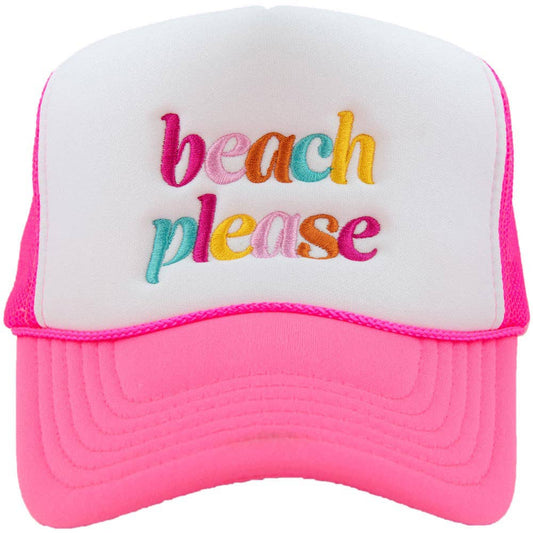 Beach Please Foam Trucker Hat - Purses & Pearls