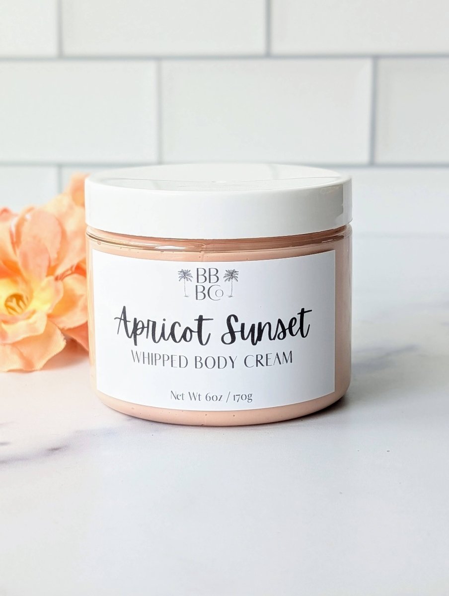 Beachy Bubbles Bath Co - Apricot Sunset Whipped Body Cream - Purses & Pearls