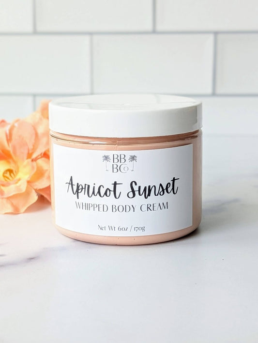 Beachy Bubbles Bath Co - Apricot Sunset Whipped Body Cream - Purses & Pearls