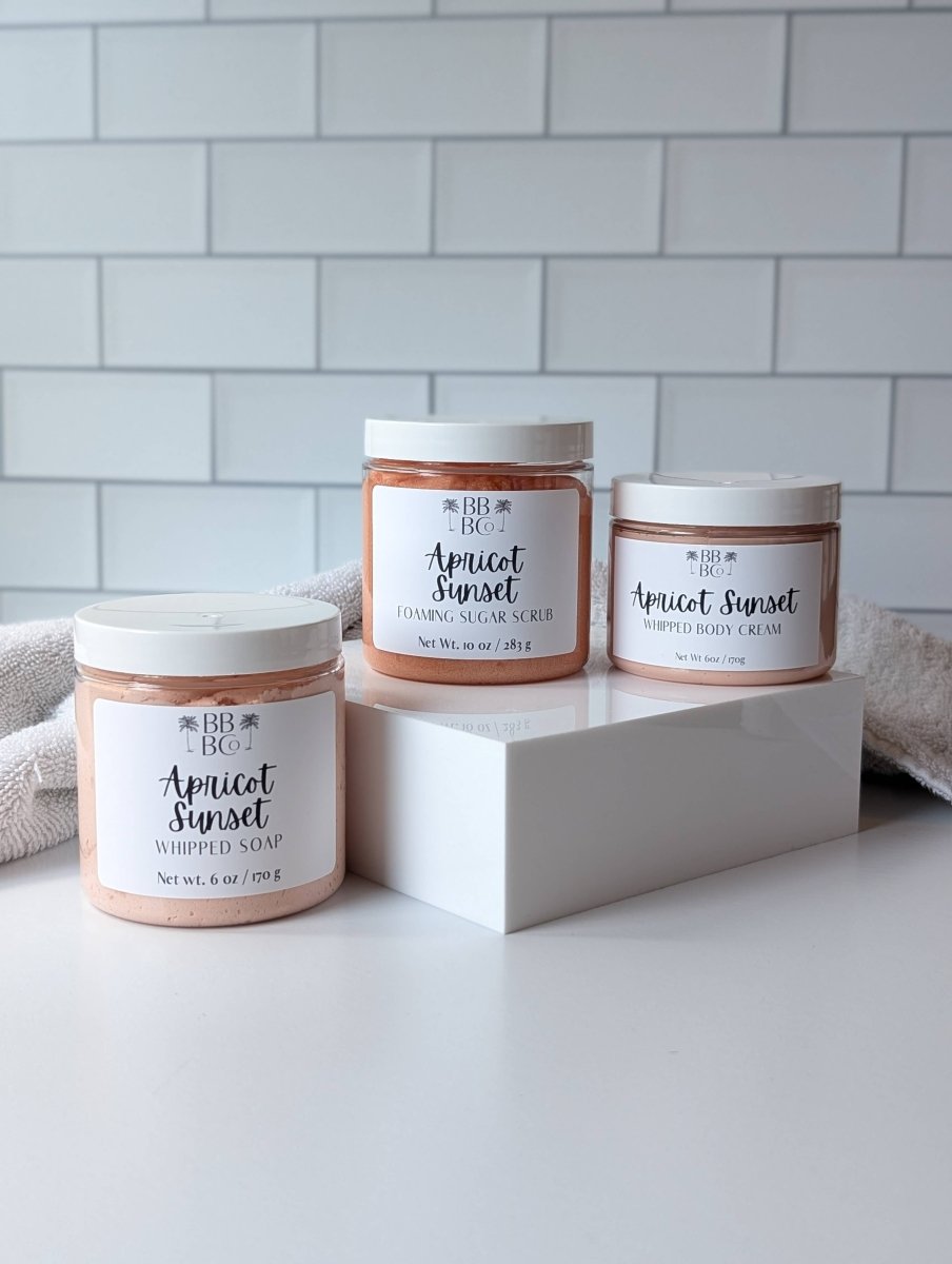 Beachy Bubbles Bath Co - Apricot Sunset Whipped Body Cream - Purses & Pearls