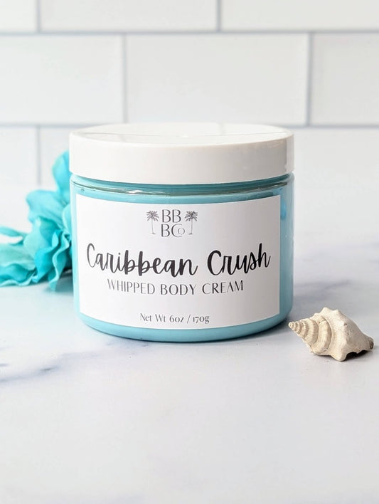 Beachy Bubbles Bath Co - Caribbean Crush Whipped Body Cream - Purses & Pearls
