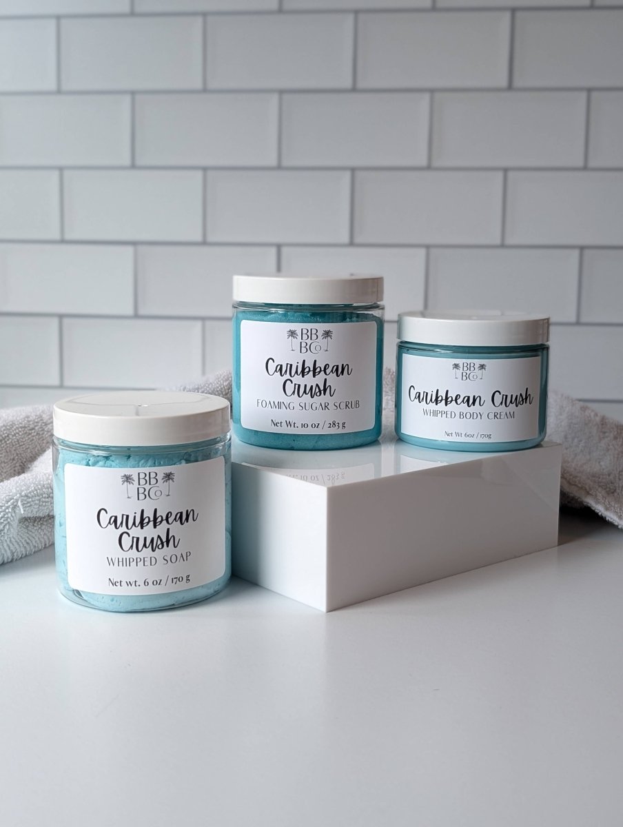 Beachy Bubbles Bath Co - Caribbean Crush Whipped Body Cream - Purses & Pearls