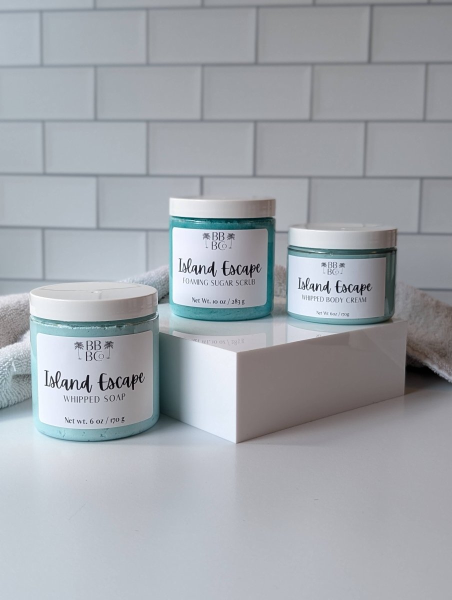 Beachy Bubbles Bath Co - Island Escape Whipped Body Cream - Purses & Pearls