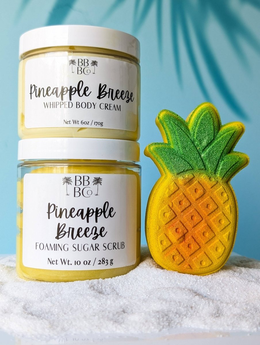 Beachy Bubbles Bath Co - Pineapple Breeze Whipped Body Cream - Purses & Pearls