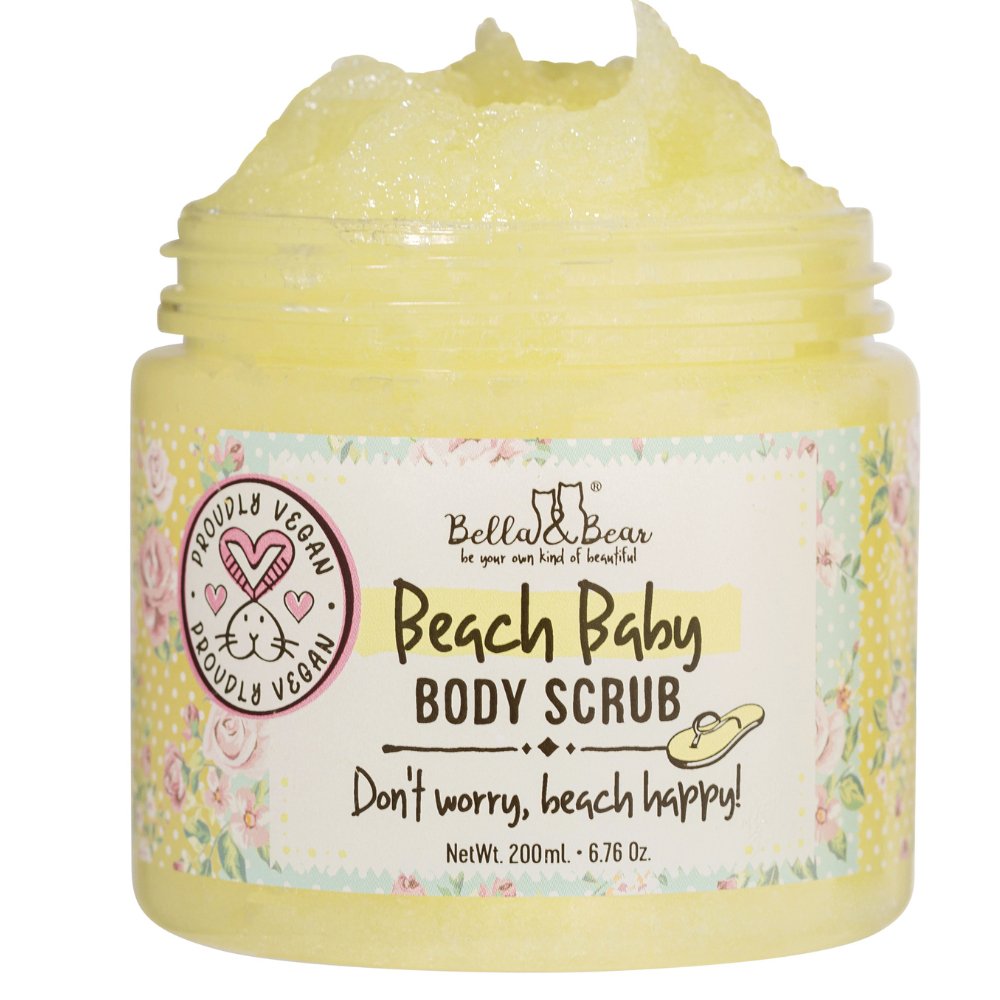 Bella & Bear - 6.7oz Vegan & Cruelty Free Beach Baby Body Scrub - Purses & Pearls