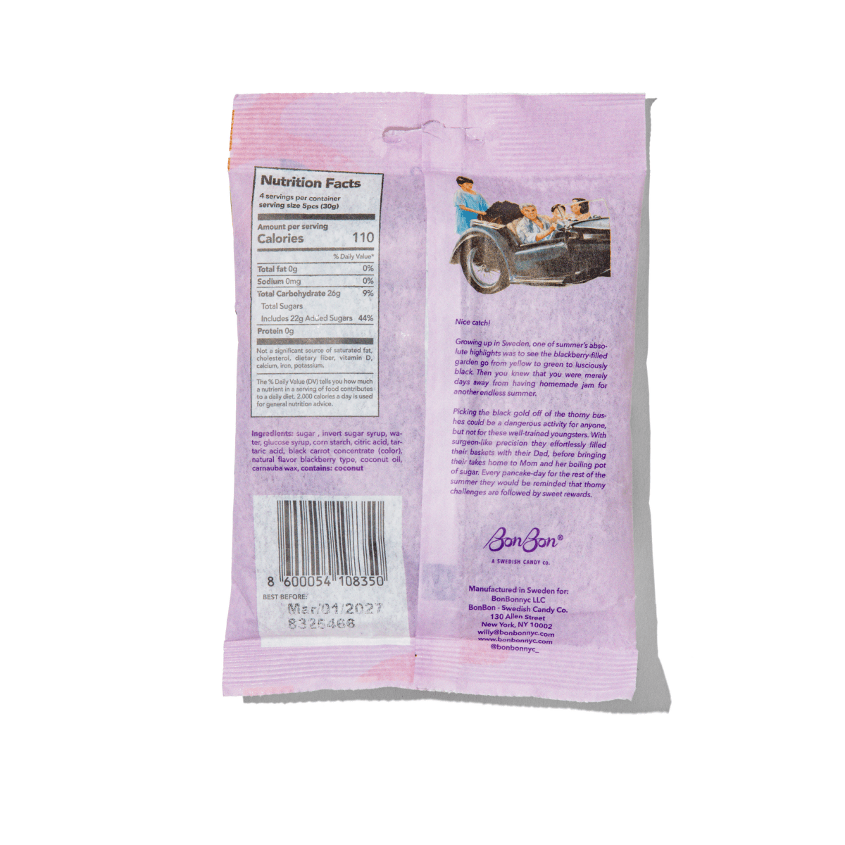 BonBon - A Swedish Candy Co - Sour Blackberry Fish - Swedish Candy 5.2oz (150g) - Purses & Pearls