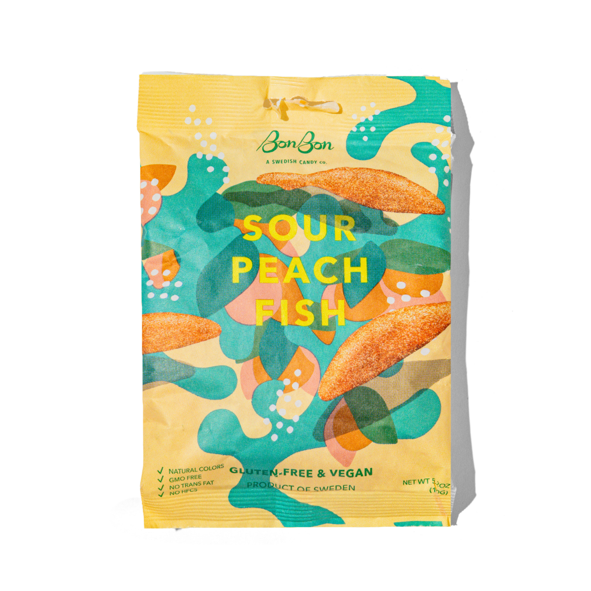 BonBon - A Swedish Candy Co - Sour Peach Fish - Swedish Candy 5.2oz (150g) - Purses & Pearls