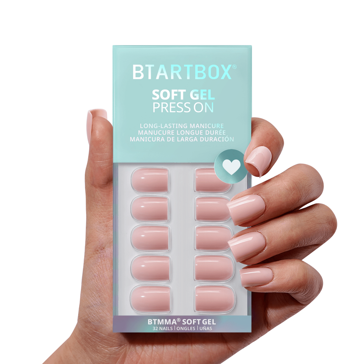 BTArtboxnails - Pastel Pink Short Square Nails - Soft Gel Press On Nails Kit - Purses & Pearls
