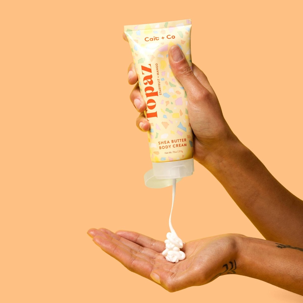 Cait + Co - Shea Butter Body Cream - 7.5oz Topaz | Gem Collection - Purses & Pearls