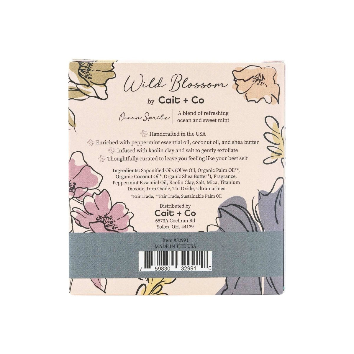 Cait + Co - Wild Blossom Soap No. 22 - Ocean Spritz - Purses & Pearls