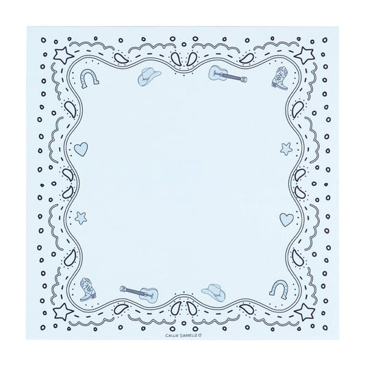 Callie Danielle - Blue Bandana Western Notepad - Purses & Pearls
