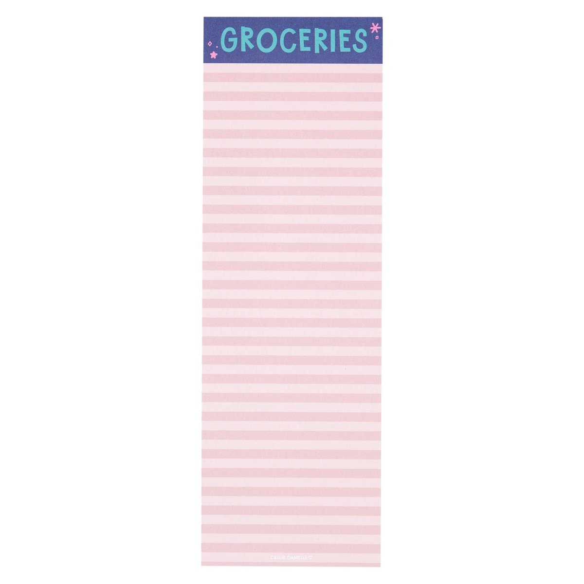Callie Danielle - Pink Stripe Groceries 4x12 Notepad - Purses & Pearls