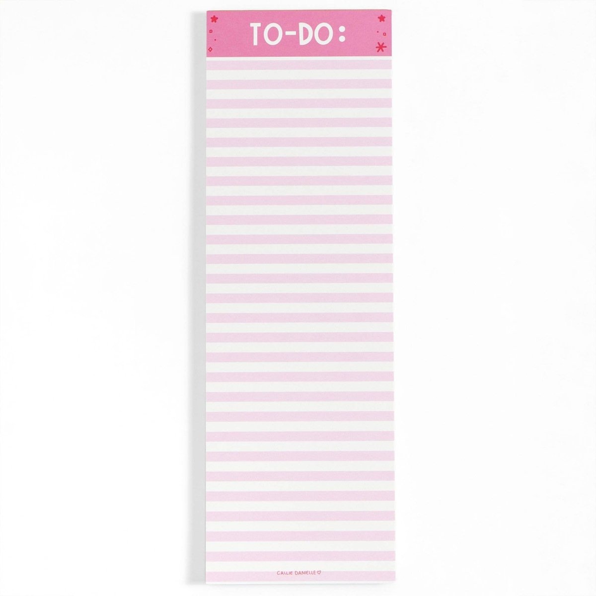 Callie Danielle - Pink Striped 4x12 To Do Notepad - Purses & Pearls