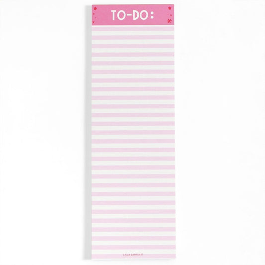 Callie Danielle - Pink Striped 4x12 To Do Notepad - Purses & Pearls